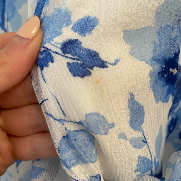 Karl Lagerfeld blue floral wrap dress - Picture 5 of 6